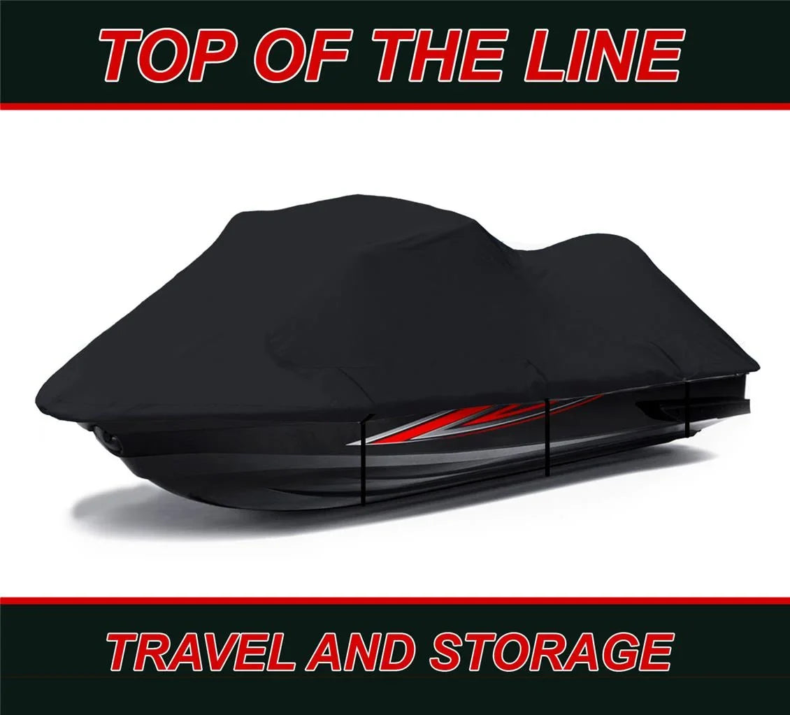 BLACK PWC 600D JET SizeKI Cover Compatible for Sizeea Doo Sizeea-Doo GTI SizeE without mirror 2006 2007 2008 2009 Jet Sizeki Watercraft Cover