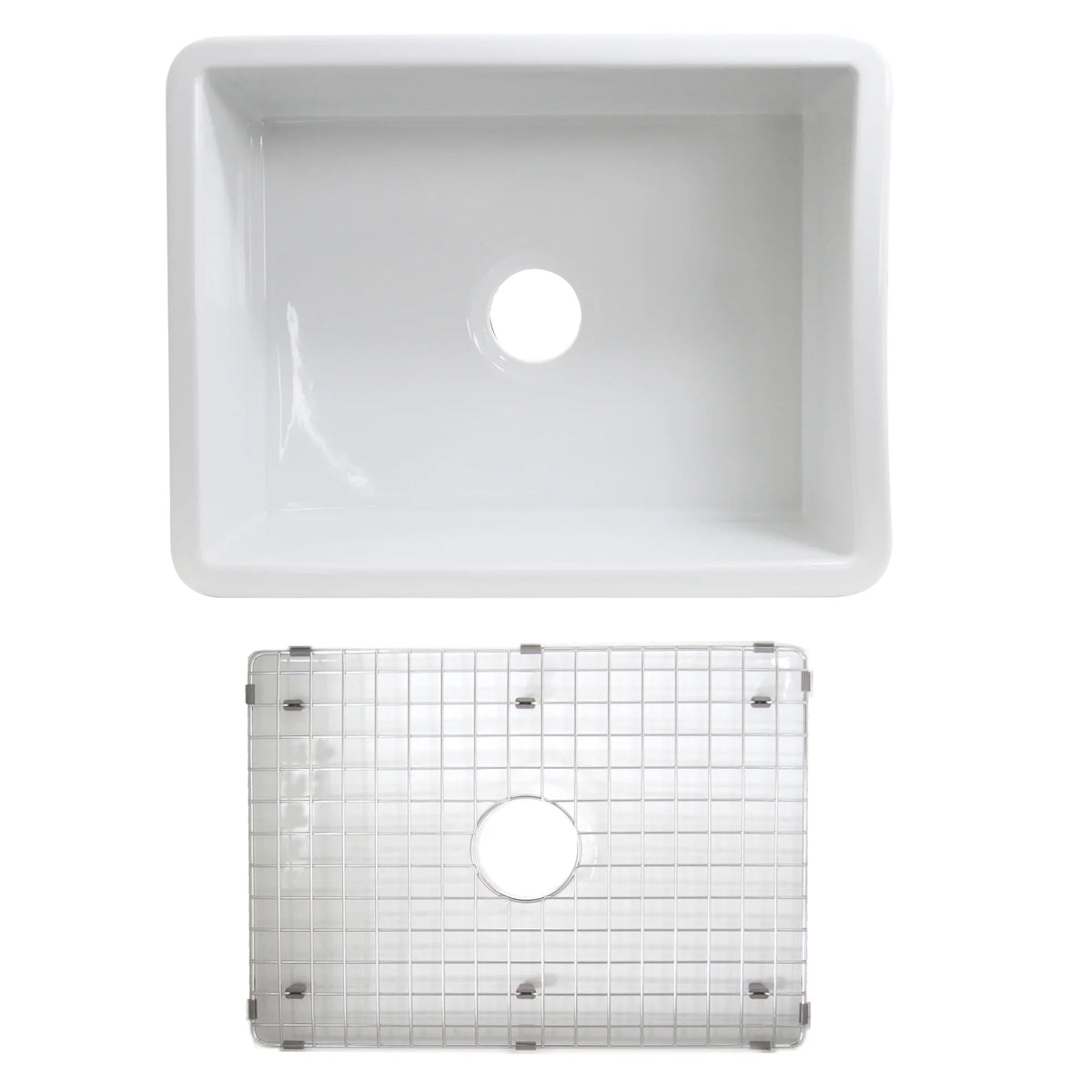 Highpoint Collection Dualmount Fireclay Kitchen Sizeink