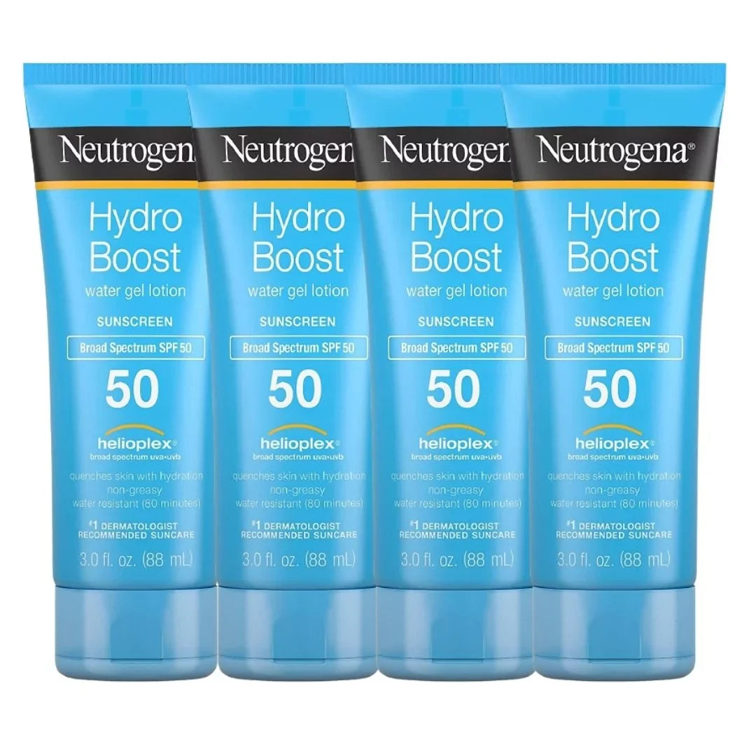 HydroBoost Moisturizing Water Gel SizeunscreenLotion Oil Free(4 Pack 3 OZ Per Pack)