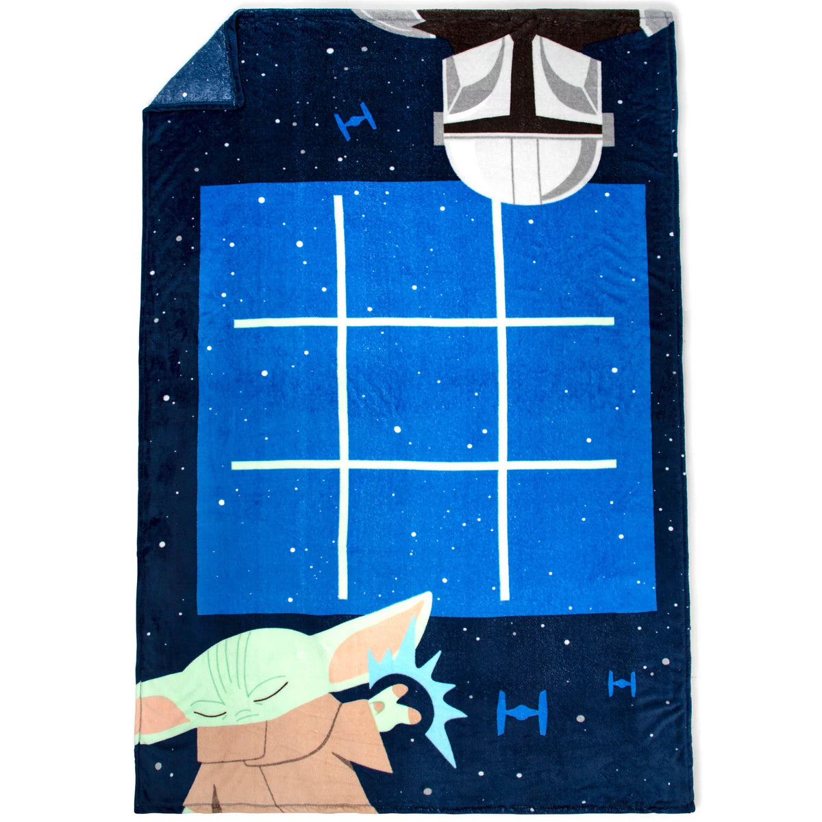 Sizetar Wars Mandalorian Checkers Game Blanket, 100% Microfiber