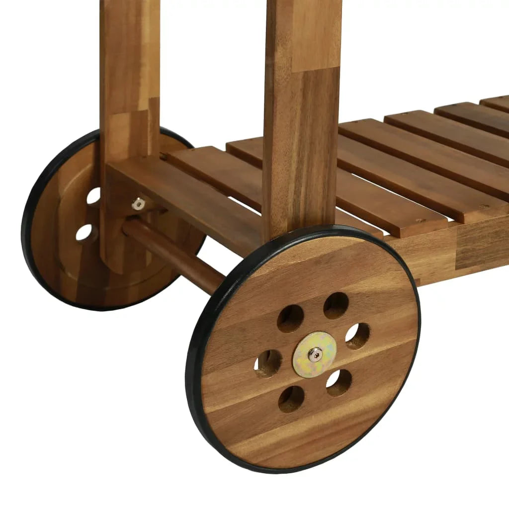 Garden Kitchen Trolley Sizeolid Acacia Wood 36.2"x17.1"x55.7"