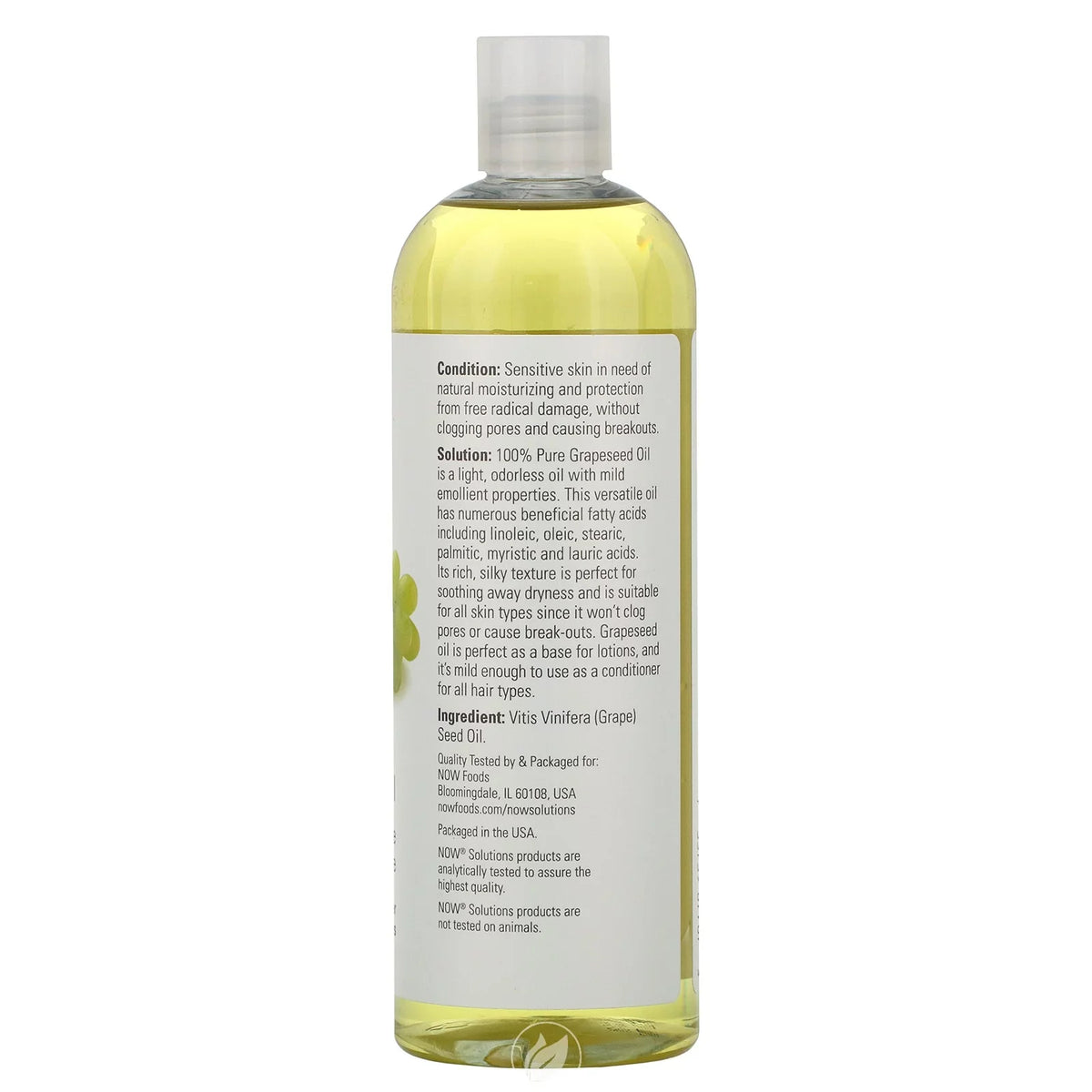 NOW Sizeolutions Grapeseed Oil 16 Fl Oz