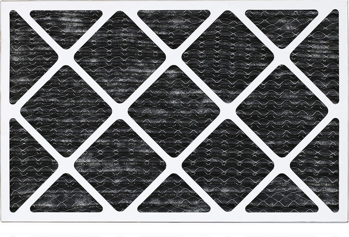 Filterbuy 15x20x1 MERV 8 Odor Eliminator Pleated HVAC AC Furnace Air Filters with Activated Carbon (1-Pack)