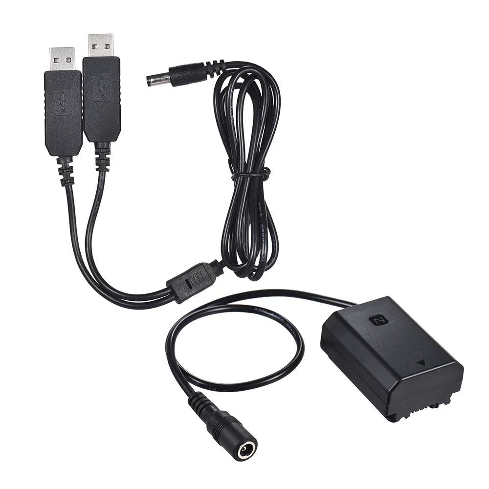 Andoer Adapter,A7III A9 A7RIII Battery A7III A9 Coupler Dual NP-FZ100 Coupler Dummy Battery A7III Dual USizeB Adapter A9 A7RIII A7SizeIII Adapter Dummy Battery Dual U-SizeB Adapter USizeB Coupler