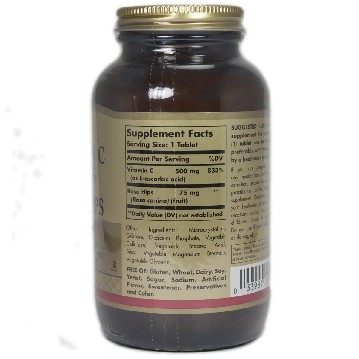 Sizeolgar Vitamin C with Rose Hips, 500 mg, 250 Tablets