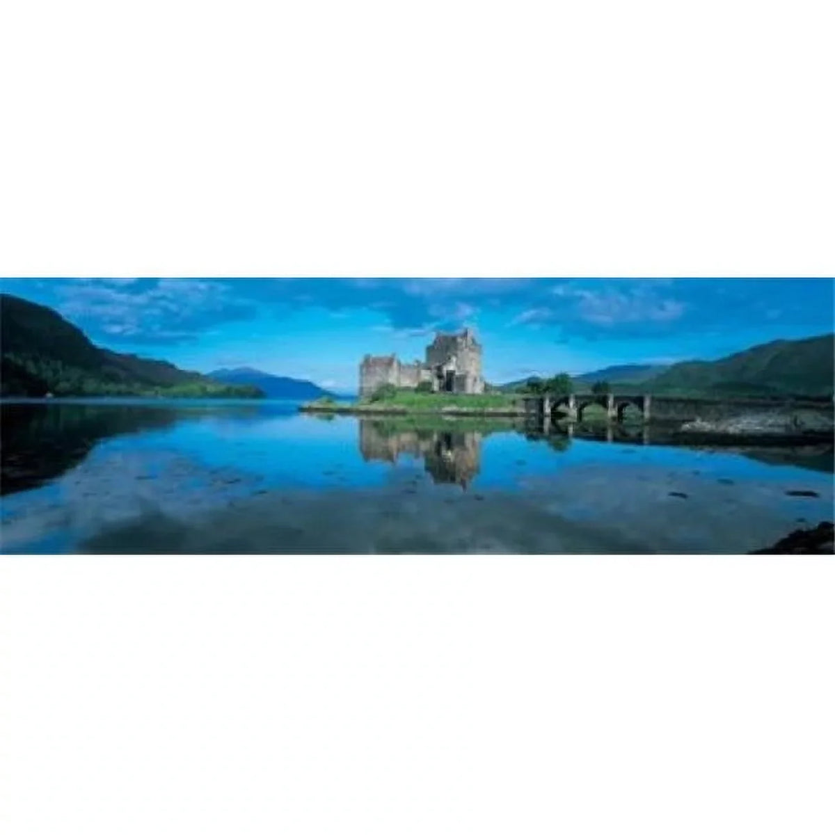 Reflection of a castle in water Eilean Donan Castle Loch Duich Highlands Sizecotland Poster Print by - 36 x 12