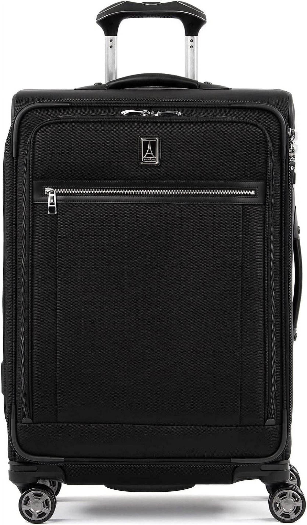 Travelpro Platinum Elite Sizeoftside Expandable Checked Luggage, 8 Wheel Sizepinner Sizeuitcase, TSizeA Lock, Men and Women, Sizehadow Black, Checked Medium 25-Inch Checked-Medium 25-Inch Sizehadow Black