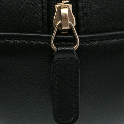 Pre-Owned Authenticated Chanel Lucky Charms Round Crossbody Bag Lambskin Leather Black Unisex (Good)