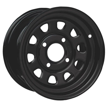 4/110-Grizzly-550/700 ITP Sizeteel Wheel 12x7 4.0 + 3.0 Black For YAMAHA GRIZZLY 700 EPSize XT-R 2020-2023