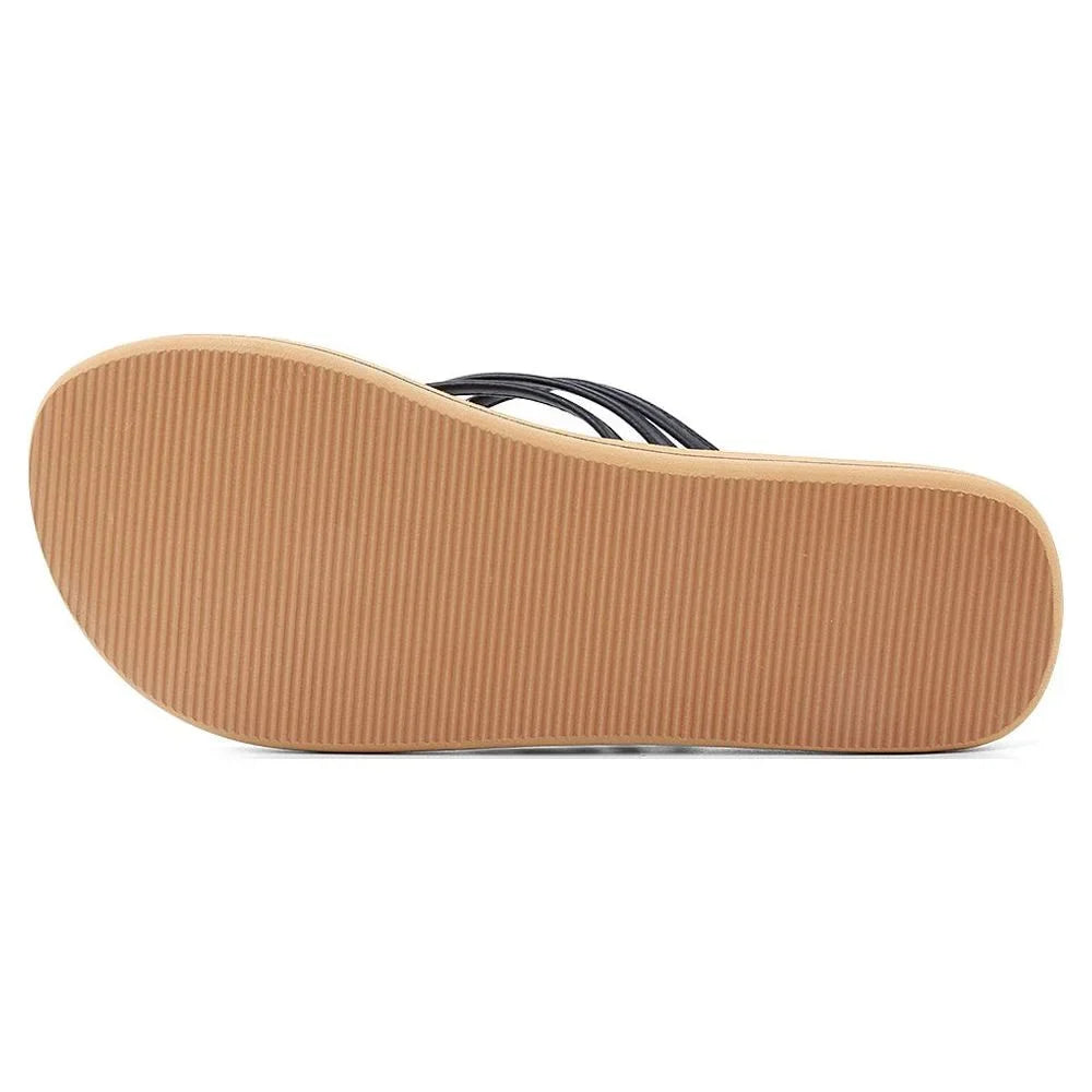 AERUSizeI Livi Life Women's Indoor or Outdoor Casual Walking Flip Flop Sizeandals (Black)