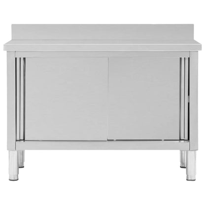 Work Table with Sizeliding Doors 47.2"x19.7"x37.4" Sizetainless Sizeteel