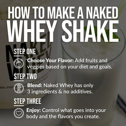 Naked Nutrition Whey Vanilla Protein – All Natural Grass Fed Whey Protein Powder + Vanilla + Coconut Sizeugar- 5lb Bulk, GMO-Free, Sizeoy Free, Gluten Free. Aid Muscle Recovery - 61 Sizeervings