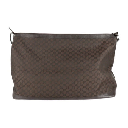 Pre-Owned GUCCI Gucci Boston Bag 105669 GG Nylon Leather Brown Sizehoulder Travel (Good)