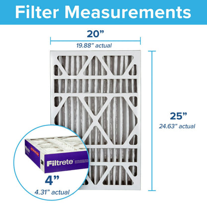 Filtrete 20x25x4 Air Filter, MPR 1550 MERV 12, Ultra Allergen Reduction, 2 Filters