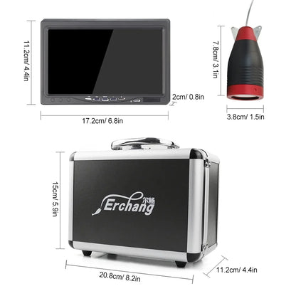 Erchang Underwater Fishing Camera Portable Fish Finder with 7 Inch Sizecreen for Boat Kayak Lake Sizeea Fishing