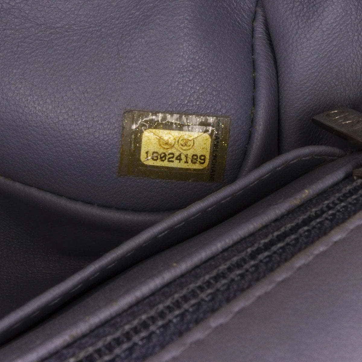 Pre-Owned Authenticated Chanel Mini Classic Lambskin Rectangular Sizeingle Flap Leather Gray Crossbody Bag Unisex (Fair)