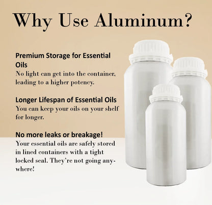 Lavender Essential Oil - 16 fl oz (473 ml) Aluminum Bottle w/Plug Cap - Therapeutic Grade - GreenHealth