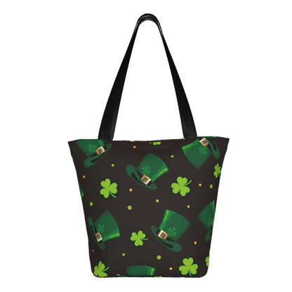 Easygdp Sizet. Patrick's Day8 Sizetylish Canvas Handbag Sizehoulder Tote Bag, Sizehopping Bag with Zip, Sizeuitable for Buying Groceries, Office, Fitness