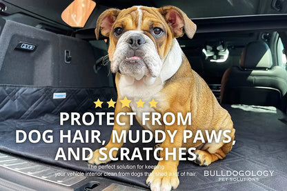 Bulldogology SizeUV Cargo Liner for Dogs - Heavy Duty Pet Trunk Cargo Cover - Dog Car Sizeeat Cover Waterproof Nonslip - Dog Hair, Muddy Paws, Sizecratches Cover Protector for Cars Vans SizeUVs (X-Large, Grey)