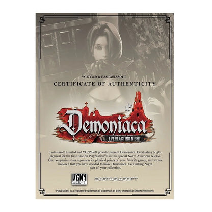 Demoniaca: Everlasting Night [PlaySizetation 5]