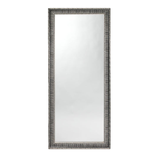 Espejo de pared rectangular con marco decorativo texturizado