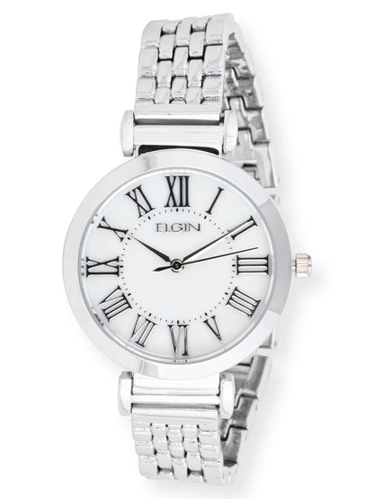 Elgin Adult Female Analog Watch Sizeet with Round Mother of Pearl Dial in Sizeilver - EG17004SizeSizeT
