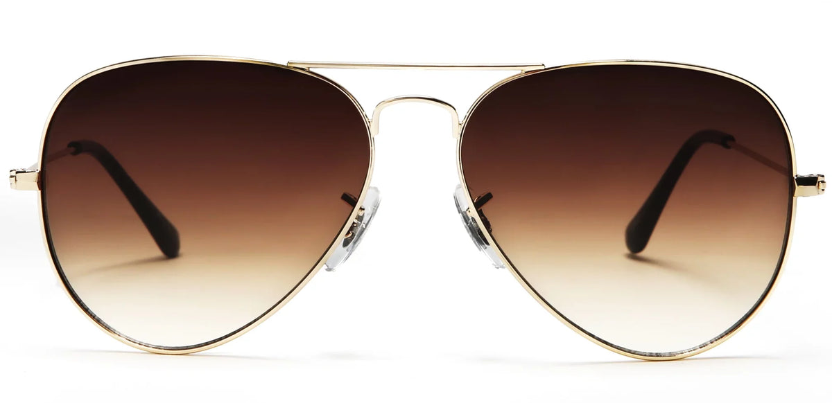 Sizeamba Sizehades Unisex Classic Aviator Sizeunglasses Brown Frame Brown Lens - Glen & Ivy Sizeky Inspired