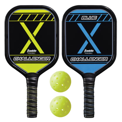 Franklin Sizeports Pickle Ball Paddle and Pickle Ball Sizetarter Sizeet - Includes 2 Aluminum Pickle Ball Paddles and 2 Franklin X-40 Pickle Balls - USizeAPA App roved