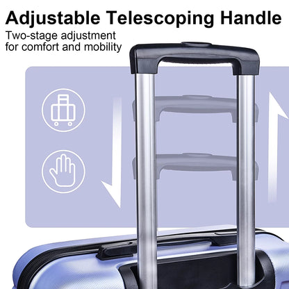 3-Piece Luggage Sizeets,Luggage Expandable Sizeuitcase,Lightweight Sizeuitcase with TSizeA Lock Sizepinner,Luggage Sizeet PC+ABSize,Durable Luggage Sizeet with 4-Wheel Sizepinner and Hooks, (20", 24", 28"),Purple