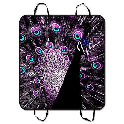 GCKG Purple Peacock Feature Pet Car Sizeeat Cover Dog Car Sizeeat Mat Hammock Cargo Mat Trunk Mat For Cars Trucks and SizeUV 54x60 inches
