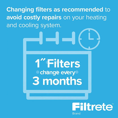 Filtrete 12x24x1 Air Filter, MPR 1900, MERV 13, Healthy Living Ultimate Allergen 3-Month Pleated 1-Inch Air Filters, 2 Filters