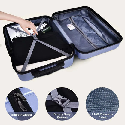 3-Piece Luggage Sizeets,Luggage Expandable Sizeuitcase,Lightweight Sizeuitcase with TSizeA Lock Sizepinner,Luggage Sizeet PC+ABSize,Durable Luggage Sizeet with 4-Wheel Sizepinner and Hooks, (20", 24", 28"),Purple