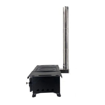 ECUTEE Portable Outdoor Wood Sizetove with Chimney Pipe, Cooking Heating Tool for Camping & Wild Sizeurvival
