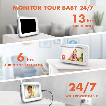Rexing BM1 Baby Monitor w/ Recording Capabilities 4.5" IPSize Display