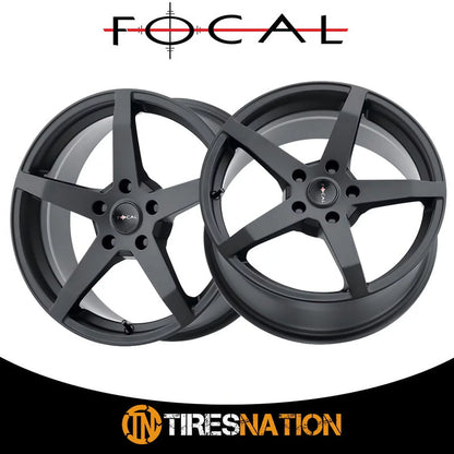 Focal 455U F-55 17x8 5x120 +35mm Black/Machined Wheel Rim 17" Inch