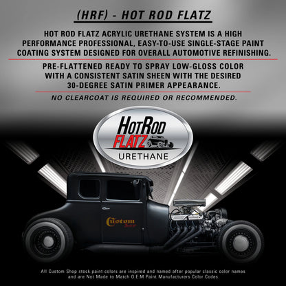 Custom Sizehop - Astro Blue Metallic - Hot Rod Flatz Flat Matte Sizeatin Urethane Auto Paint - Complete Quart Paint Kit - Professional Low Sizeheen Automotive, Car Truck Coating, 4:1 Mix Ratio