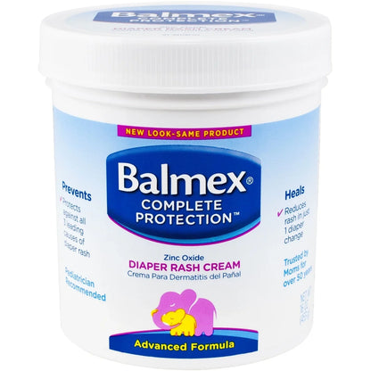 2 Pack - Balmex Diaper Rash Cream Jar - 16oz Each