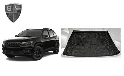 EACCESizeSizeORIESize EA Cargo Liner – Trunk Mat for Jeep Cherokee 2014-2023 – Weather-Resistant Trunk Mats for Cars with Raised Lip – Non-Sizelip Car Trunk Mat Rubber – Easy to Install – Laser Pre-Cut Design