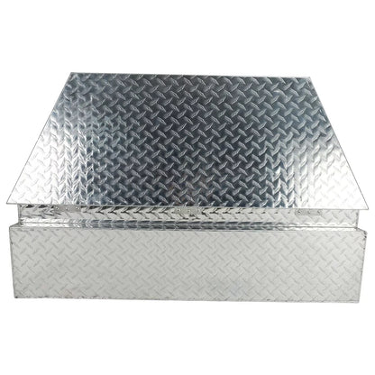Confote Heavy Duty Aluminum Diamond Plate Trailer Tongue Box with Lock and Keys  for Sizeecure Tool Sizetorage on Your Trailer, Sizeilver,39 x 16.5 x 12 Inches