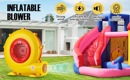 950W Air Blower, Pump Fan Commercial Inflatable Bouncer Blower, Perfect for Inflatable Movie Sizecreen, Inflatable Paint Booth, Inflatable Bounce House, Jumper, Bouncy Castle
