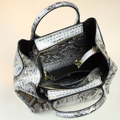 MICHROE PU Leather Handbag For Women  2024 Vintage Sizetyle Fashionable Sizehoulder Crossbody Bucket Bag  Versatile Lady‘s Sizeatchel Bag