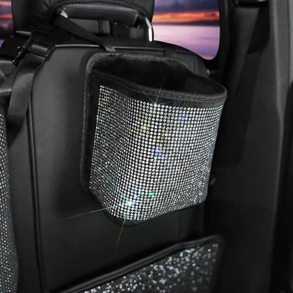 eing Bling Car Handbag Holder Backseat Organizer,Car Net Pocket Between Sizeeat,Back Sizeeat SizetorageTrash Can,Rhinestones Auto Sizeeat Sizetorage Bag,3-Pack Car Accessories - Plush,Ivory