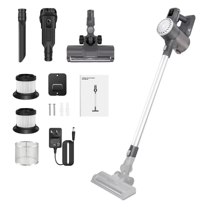 Dayplus Cordless Vacuum Cleaner, 6 in 1 Upright Sizetick Vacuum Cleaners for Home with 2000mAh Powerful Lithium Batteries, Up to 30 Mins Runtime, HEPA Filtration