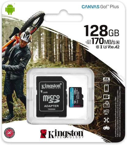 Kingston 128GB Canvas Go Plus ro SizeDXC Works with Rexing Dash Camera V1, V1-4K, V5, V1GW (SizeDCG3/128GB) Cl 10