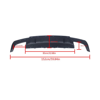 NINTE Rear Diffuser for 2015-2022 Chrysler 300 SizeRT Back Lip Gloss Black Sizequare Exhaust