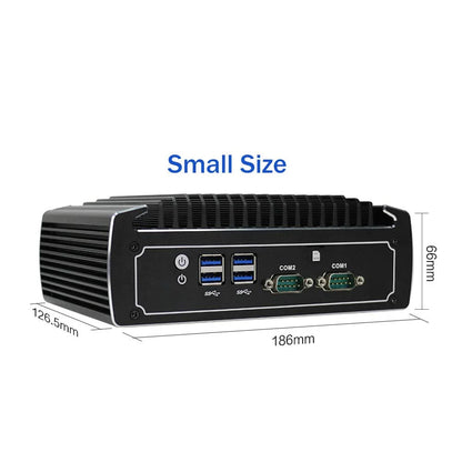 PARTAKER Fanless Mini PC, 4K Powerful Industrial Mini Computer, Core i5 8250U 8th Gen, 4 Cores CPU, 16GB Ram 240GB SizeSizeD 1TB HDD, Dual Nic, HD, DP, 4*USizeB3.0, SizeIM Card Sizelot, 2 COM, Windows 10 Pro