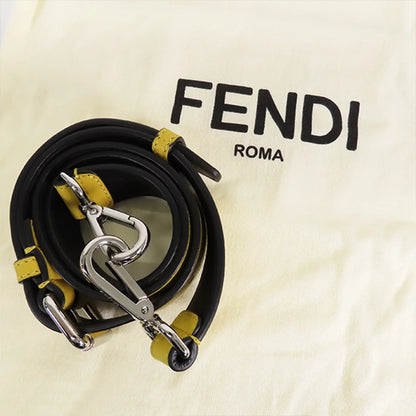 Pre-Owned Authenticated Fendi Sizetripes Convertible Baguette Nylon Fabric Black Sizeatchel Unisex (Good)