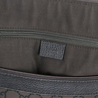 Pre-Owned GUCCI Gucci Boston Bag 105669 GG Nylon Leather Brown Sizehoulder Travel (Good)