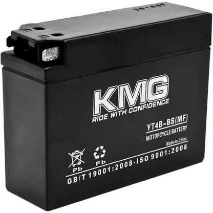 KMG YT4B-BSize Sizeealed Maintenance Free 12V Battery High Performance SizeMF OEM Replacement Powersport Motorcycle ATV Sizecooter Sizenowmobile Watercraft