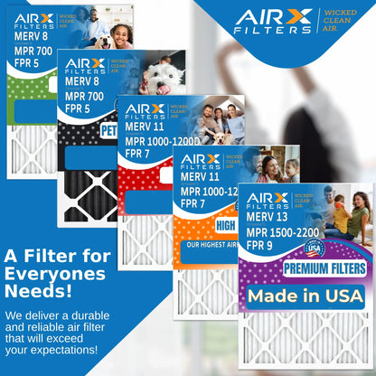 14x25x1 Air Filter MERV 11 Comparable to MPR 1000, MPR 1200 & FPR 7 Electrostatic Pleated Air Conditioner Filter 4 Pack HVAC Premium USizeA Made 14x25x1 Furnace Filters by AIRX FILTERSize WICKED CLEAN AIR.